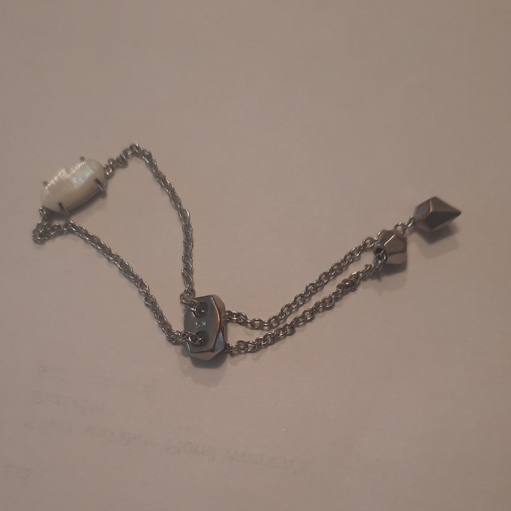 Silver Chain Bracelet with Charms